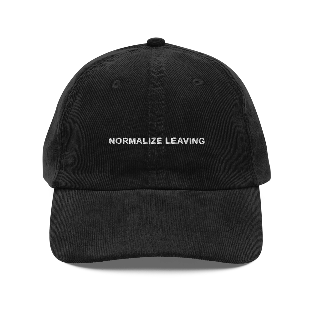 normalize leaving — Vintage Corduroy Cap in black